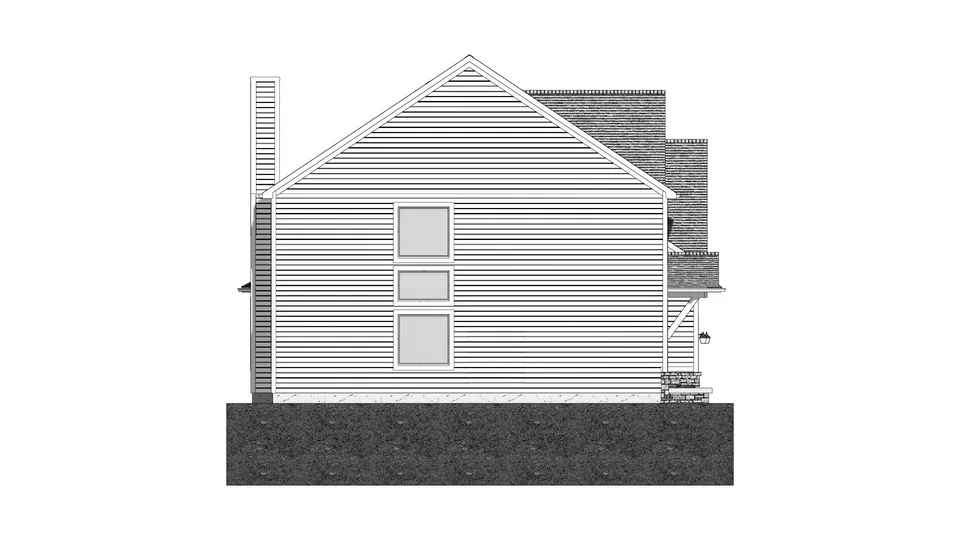 The Hanover house plan, exterior view 4